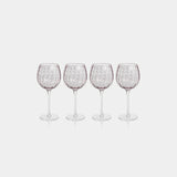 Portofino White Dot Wine Glasses (Set of 4)