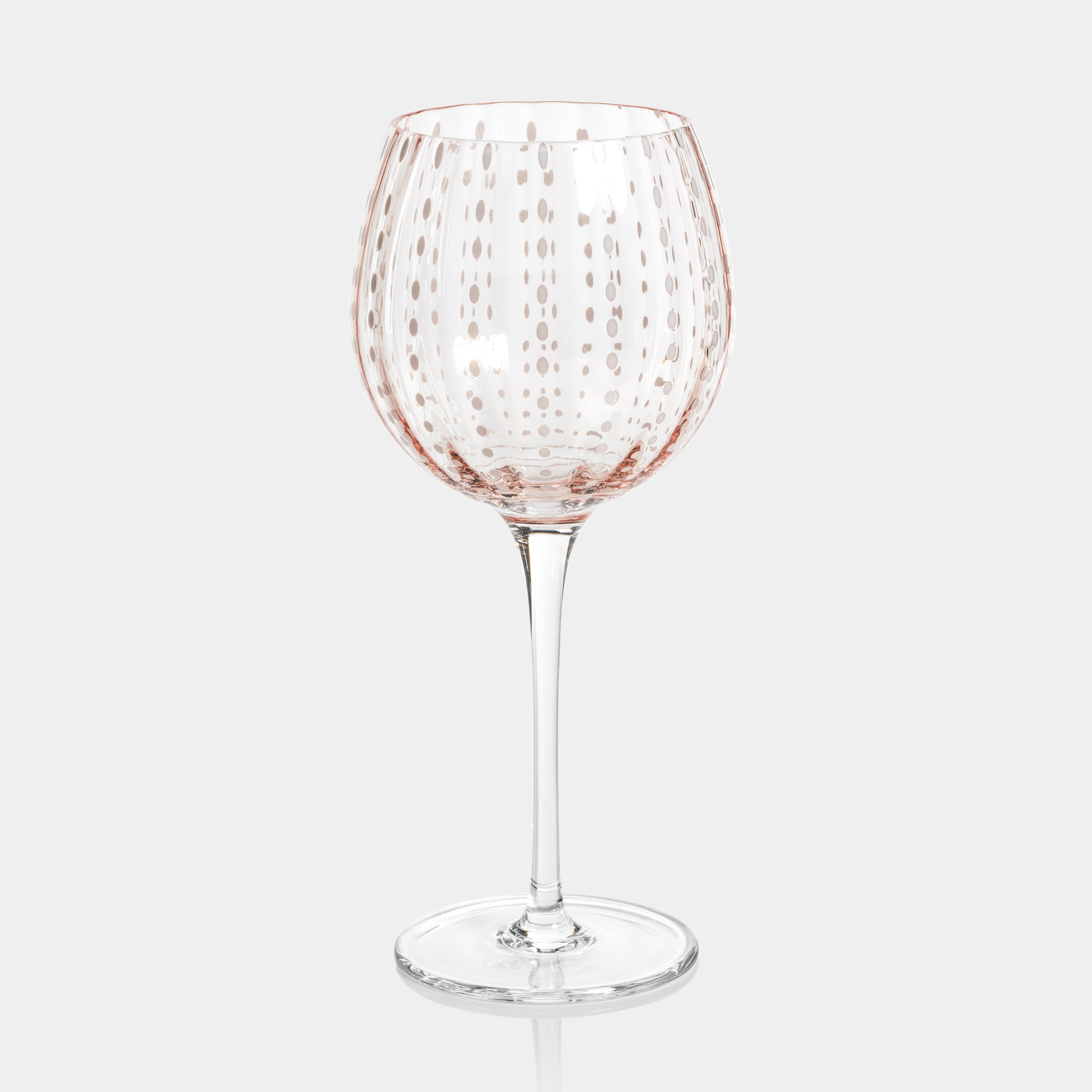 Image of Portofino White Dot Wine Glasses