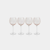 Portofino White Dot Wine Glasses (Set of 4)