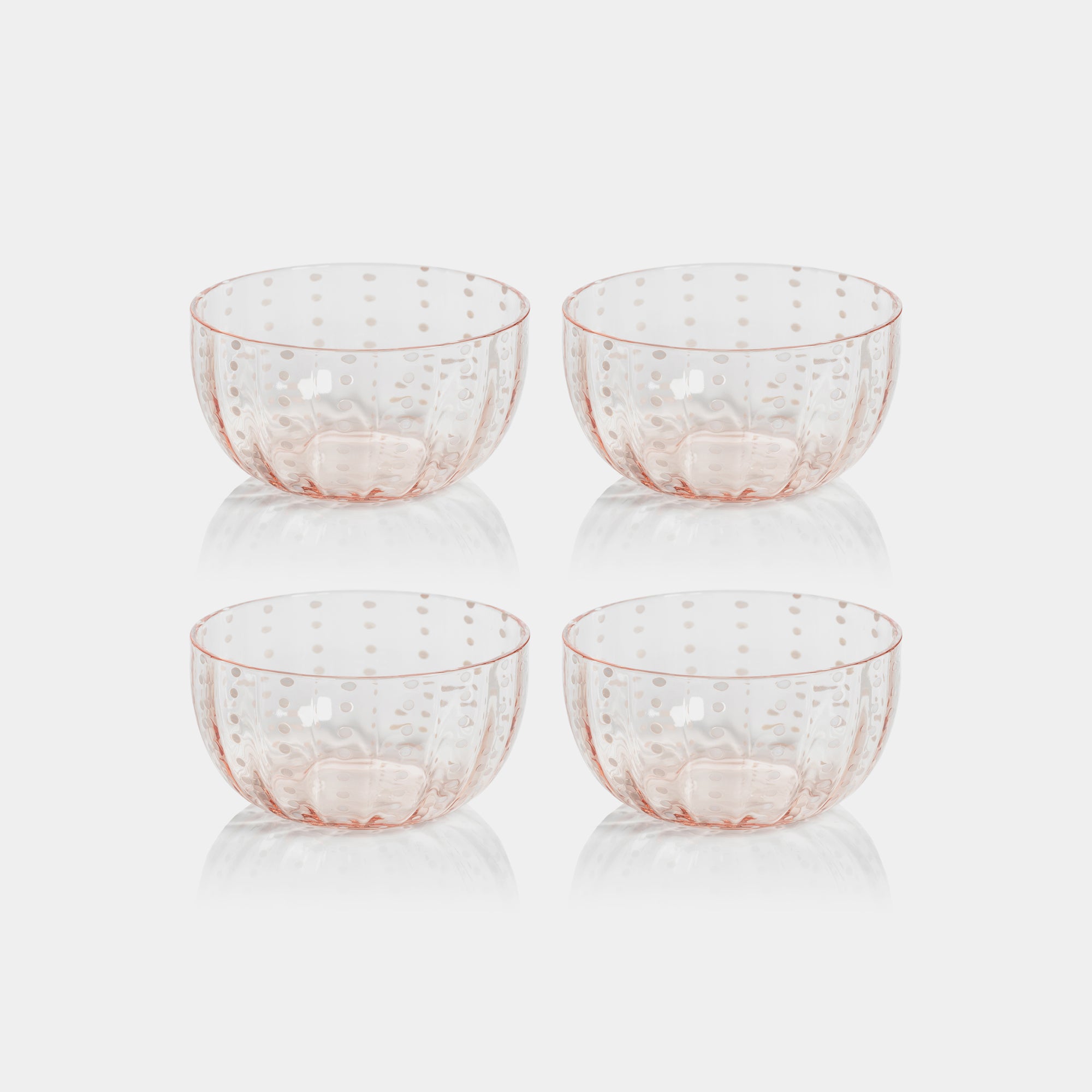 Image of Portofino White Dot Condiment Glass Bowls