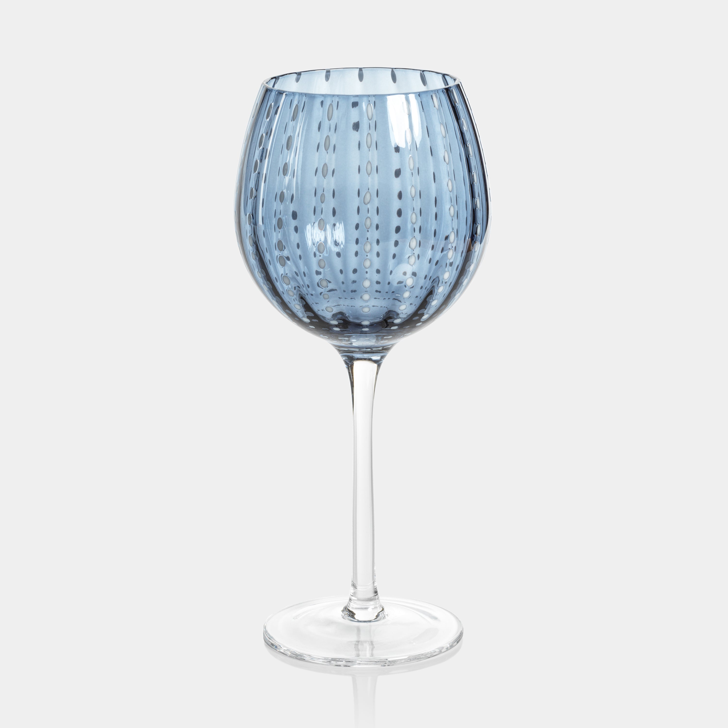 Image of Portofino White Dot Wine Glasses