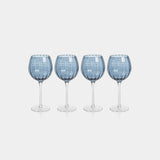 Portofino White Dot Wine Glasses (Set of 4)