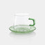 Image of Baglioni Glass Tea and Coffee Cups with Saucers