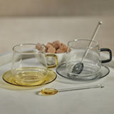 Image of Baglioni Glass Tea and Coffee Cups with Saucers