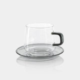 Image of Baglioni Glass Tea and Coffee Cups with Saucers