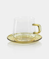 Image of Baglioni Glass Tea and Coffee Cups with Saucers
