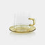Image of Baglioni Glass Tea and Coffee Cups with Saucers