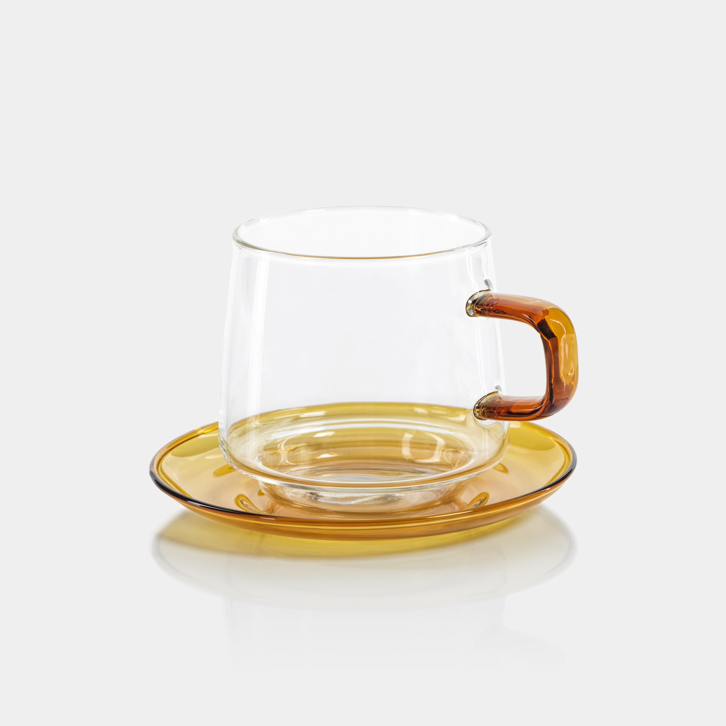 Image of Baglioni Glass Tea and Coffee Cups with Saucers
