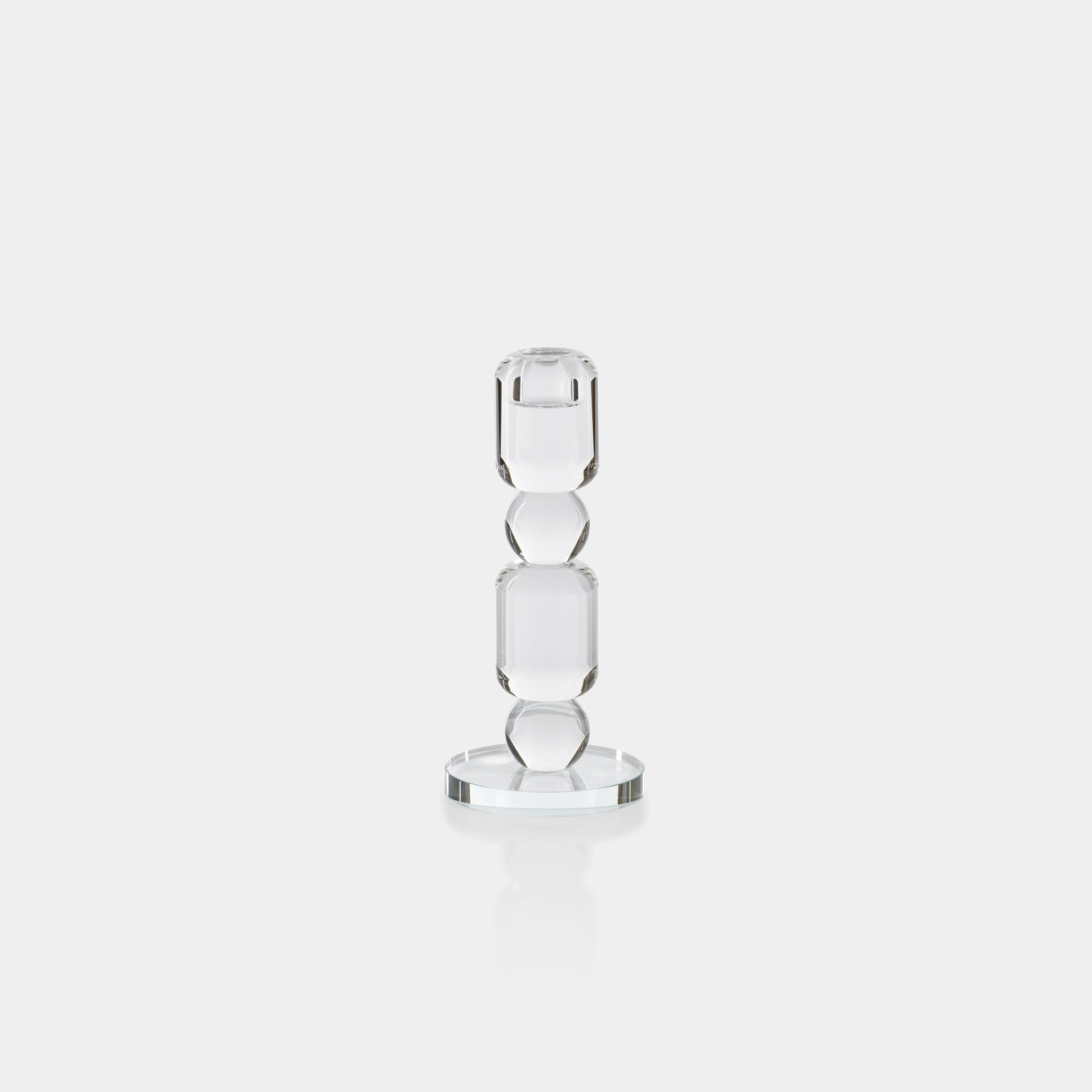 Small Louisa Crystal Glass Taper Candle Holder