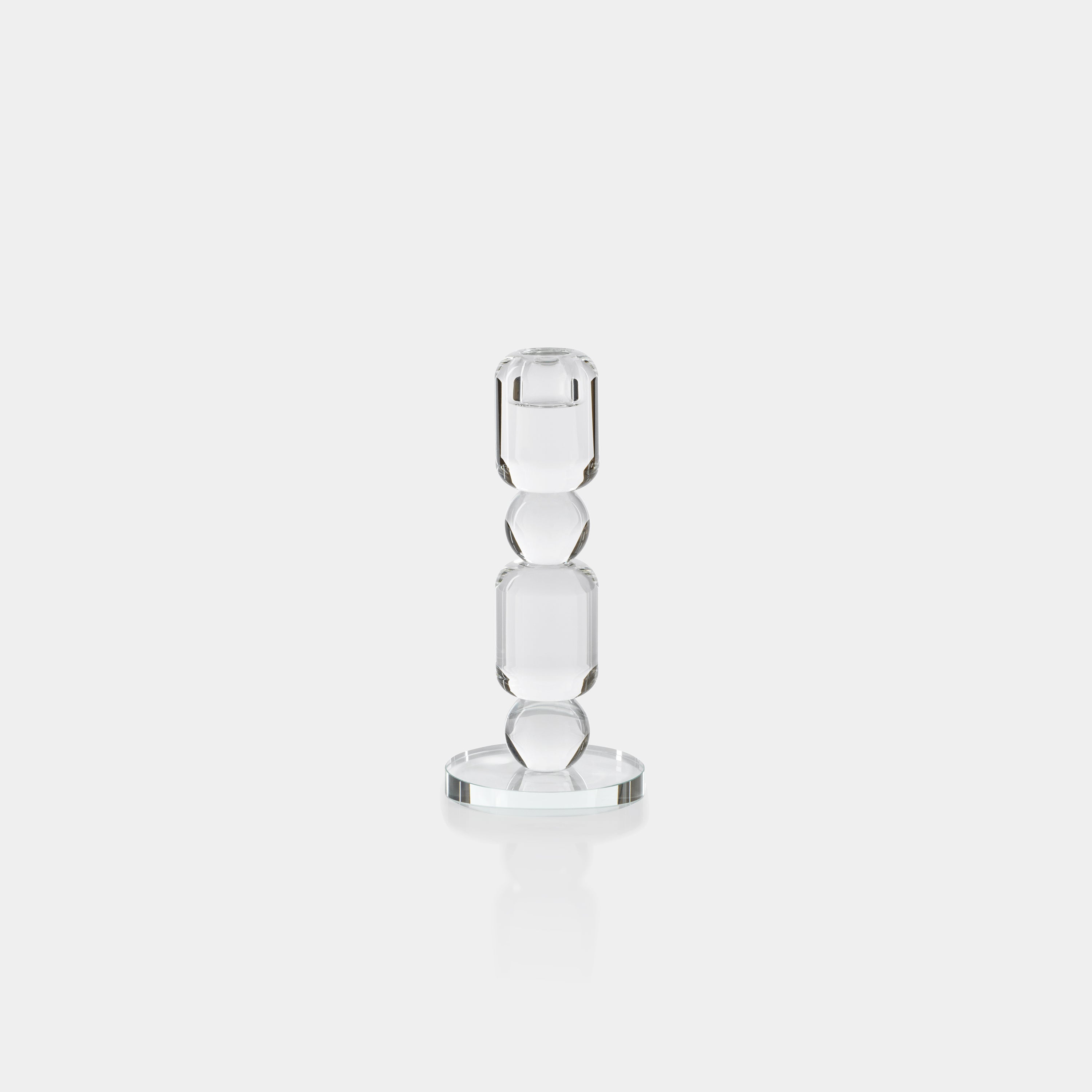 Louisa Crystal Glass Taper Candle Holder