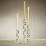 Louisa Crystal Glass Taper Candle Holder
