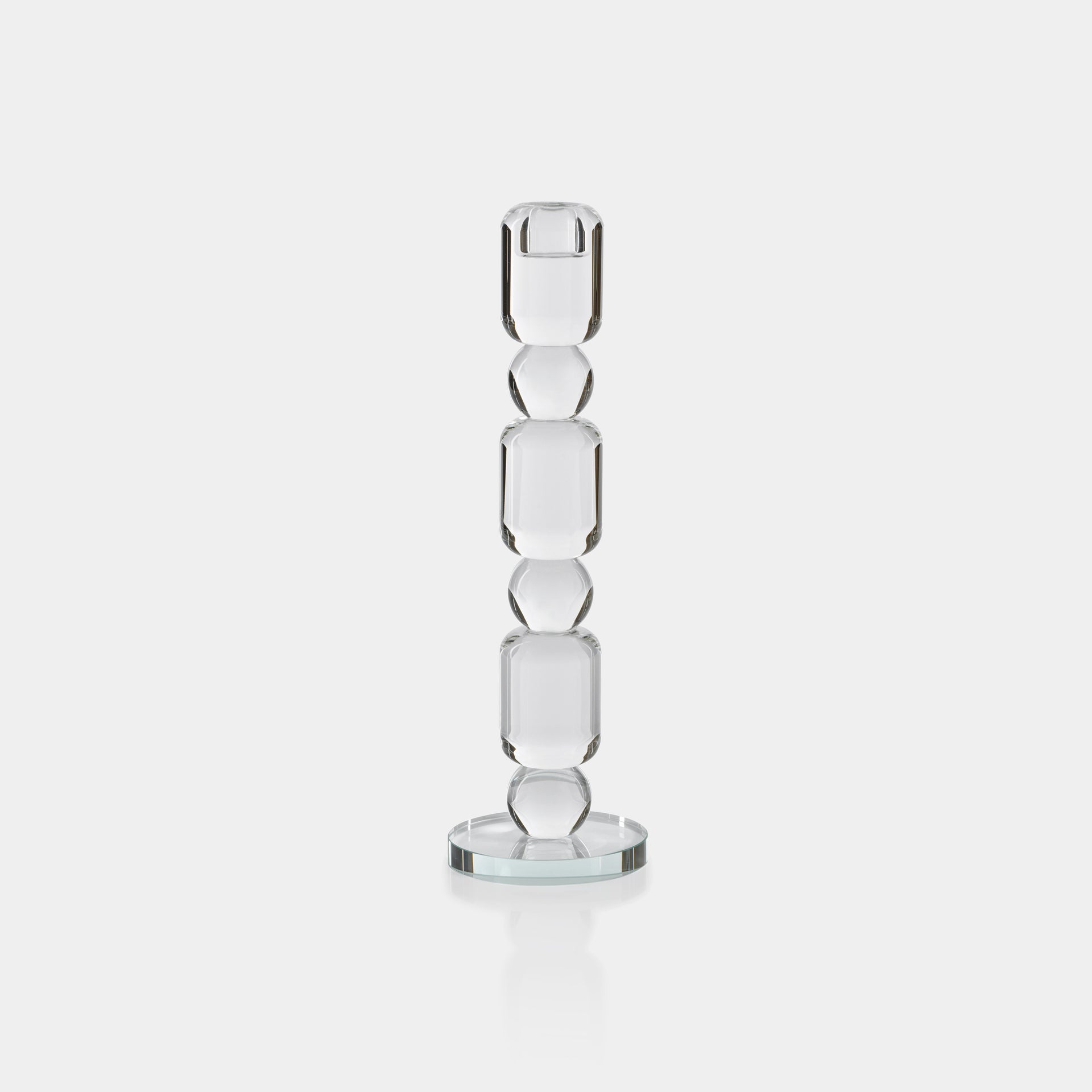 Medium Louisa Crystal Glass Taper Candle Holder