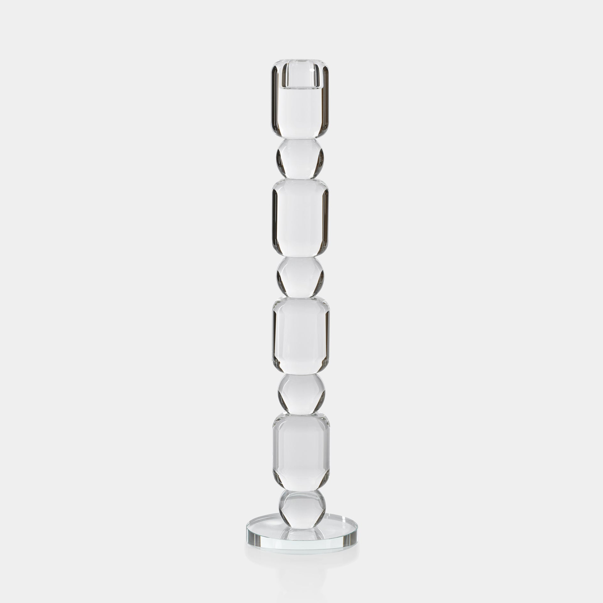 Large Louisa Crystal Glass Taper Candle Holder