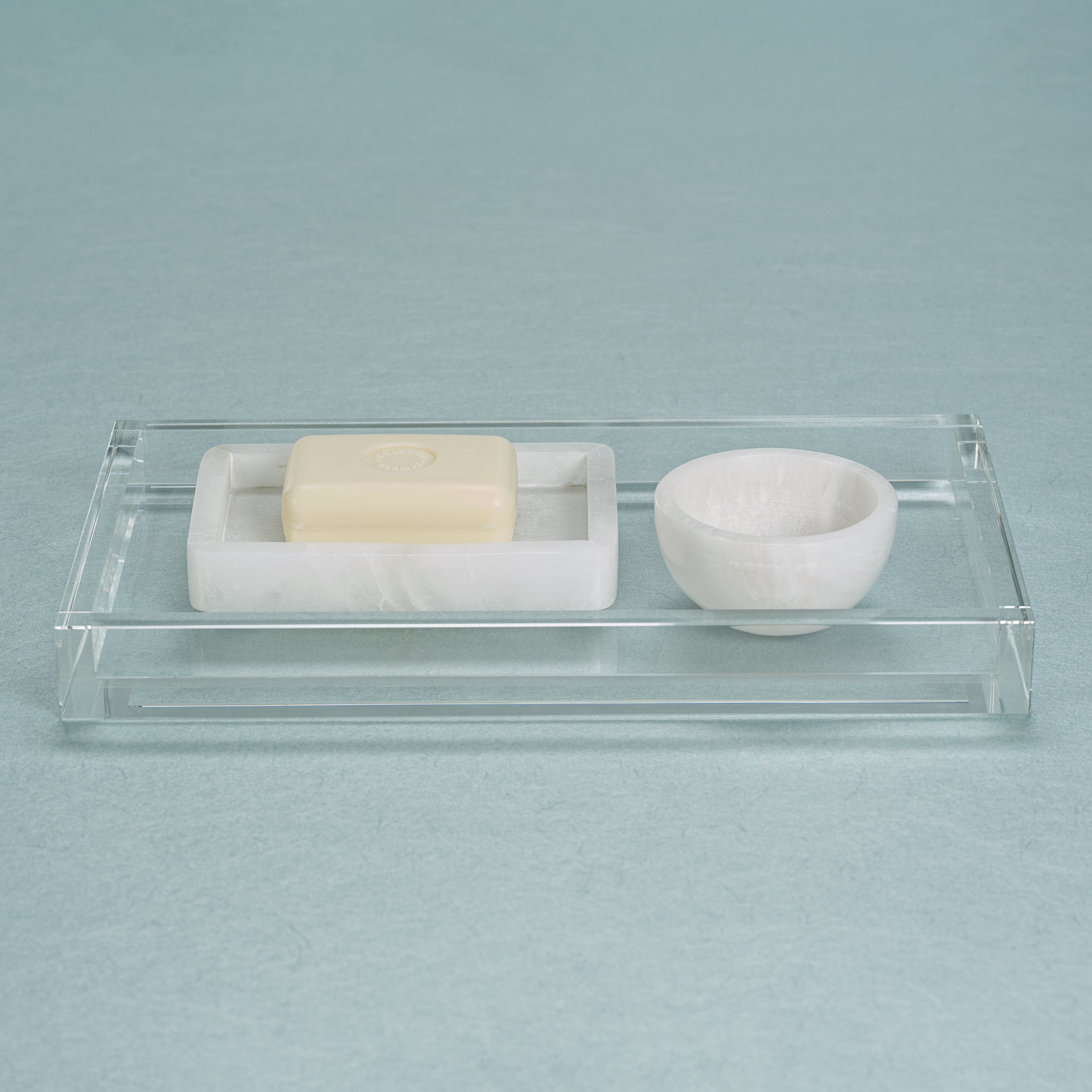 Image of Claire Crystal Glass Vanity Tray