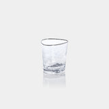 Image of Aperitivo Hammered Double Old Fashioned Glasses with Platinum Rim
