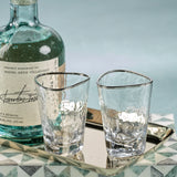 Aperitivo Hammered Shot Glasses with Platinum Rim (Set of 6)