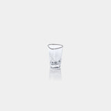 Image of Aperitivo Hammered Shot Glasses with Platinum Rim