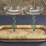 Climbing Cacti Tequila Cocktail Glasses (Set of 4) Teal Green