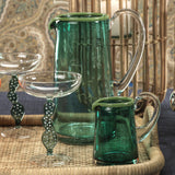 Climbing Cacti Tequila Cocktail Glasses (Set of 4) Teal Green