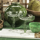 Climbing Cacti Tequila Cocktail Glasses (Set of 4) Cactus Green