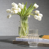 Mimo Clear Optic Glass Vases (Set of 2)