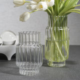 Mimo Clear Optic Glass Vases (Set of 2)