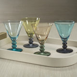 Fusion Two-Tone Cocktail Glasses (Set of 6) Night Blue with Kiwi