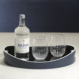 Portofino White Dot Tumbler Glasses (Set of 4)