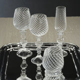 Rialto  Twisted Optic White Wine Glasses (Set of 4)