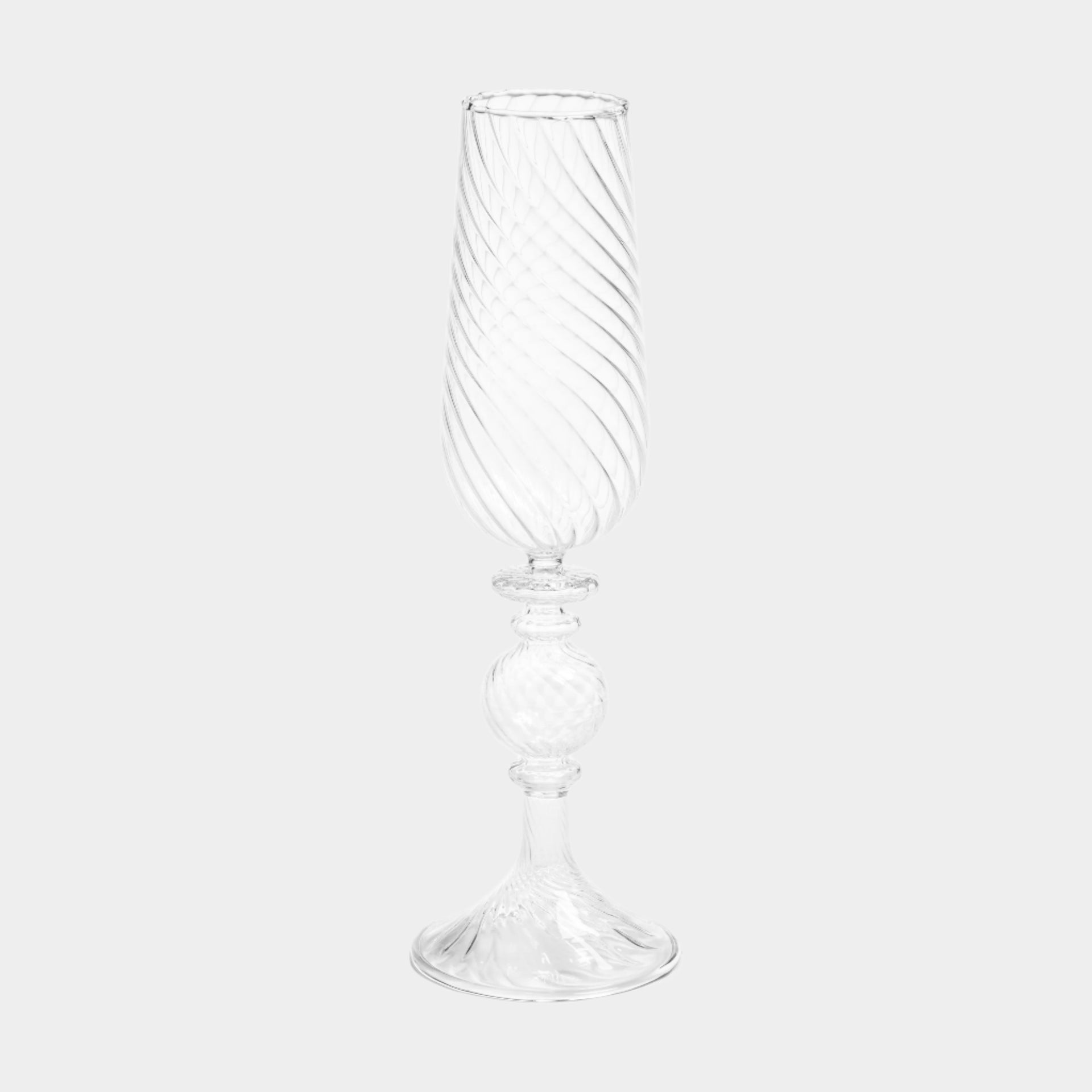 Rialto Twisted Optic Champagne Glasses, Set of 4