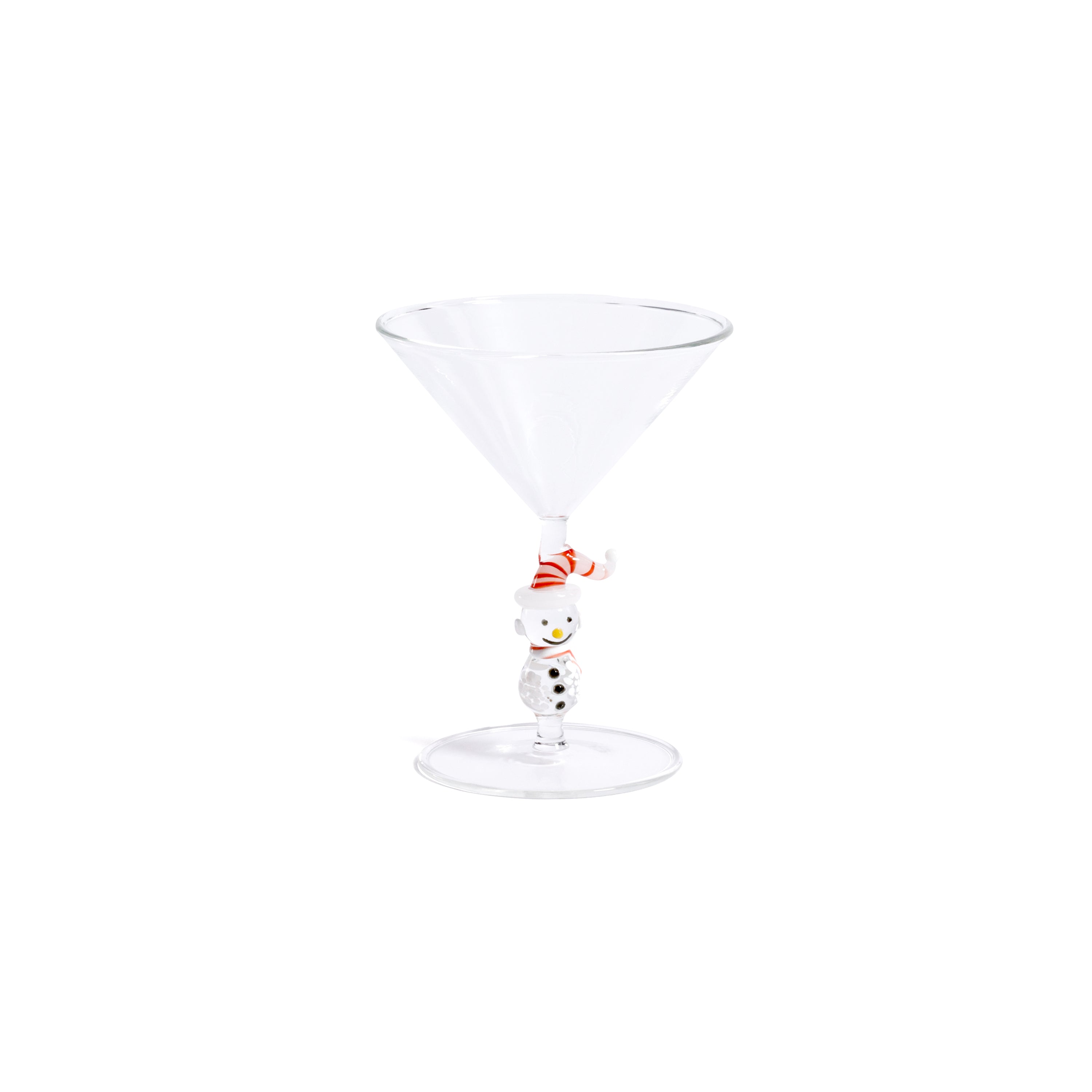 Snowman Sips Martini Glasses, Set of 4, Holiday Cocktail Glassware by The Favorites