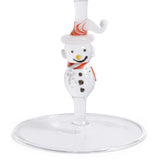 Snowman Sips Martini Glasses, Set of 4, Holiday Cocktail Glassware