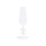 Treetop Cheers Glass Champagne Flutes - Holiday Stemware, Set of 4 by The Favorites