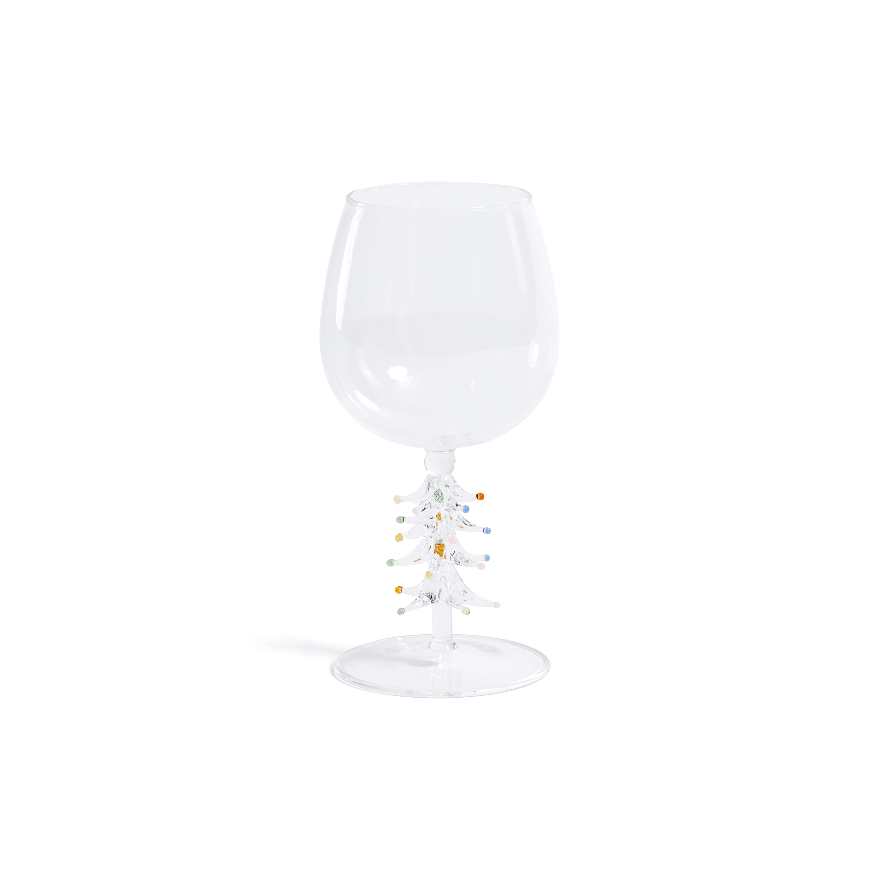 Treetop Cheers Wine Glasses - Holiday Stemware, Set of 4 by The Favorites