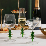 Treetop Cheers Glassware - Green - Champagne Flute - Set of 4