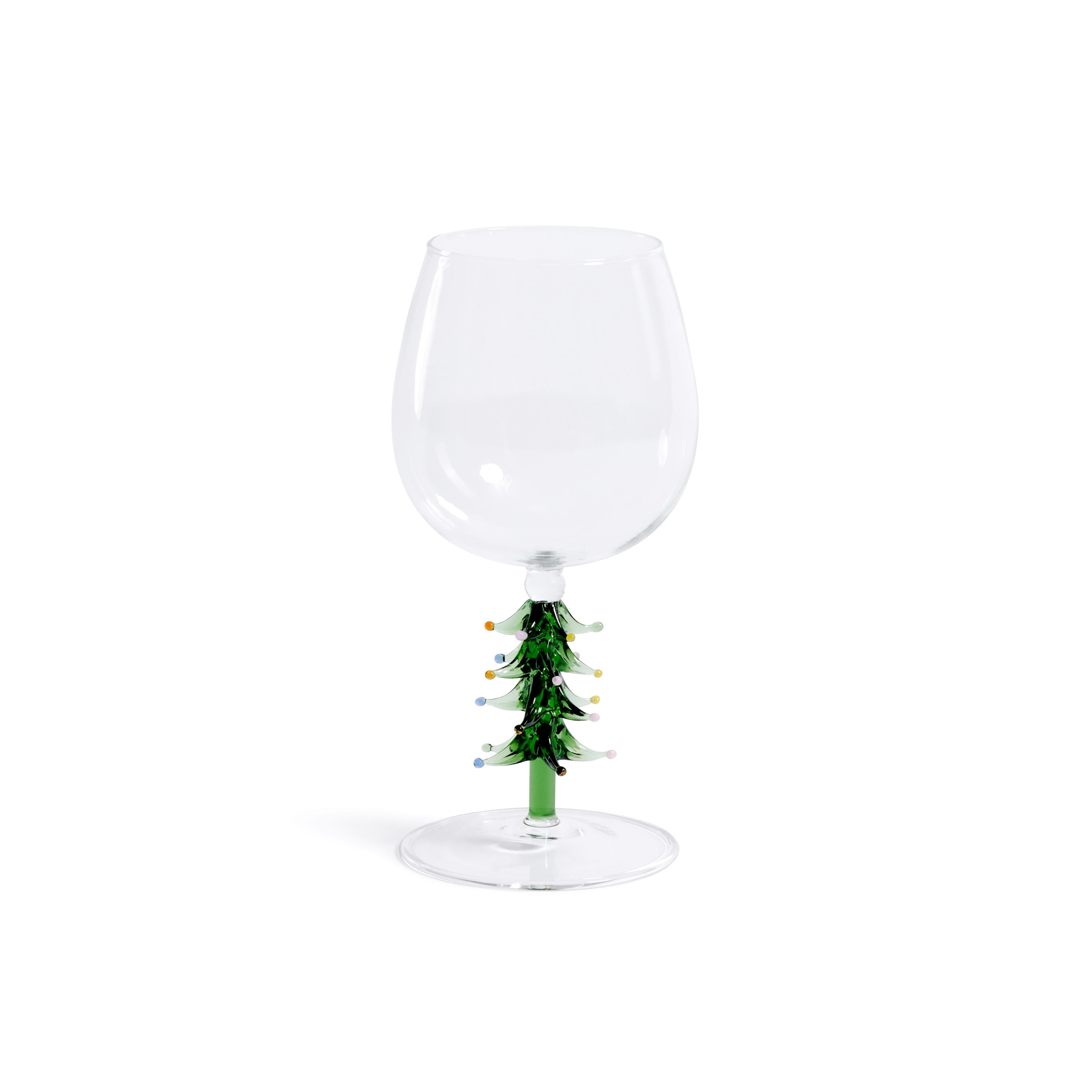 Treetop Cheers Wine Glasses - Holiday Stemware, Set of 4 by The Favorites