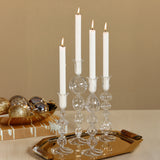 Marais Blown Glass Taper Candle Holders, Set of 4