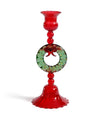 Holiday Wreath Taper Candle Holders, Set of 4 by The Favorites