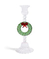 Holiday Wreath Taper Candle Holders, Set of 4 by The Favorites
