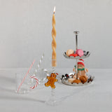 Holiday Gingerbread Taper Candle Holders, (Set of 4)