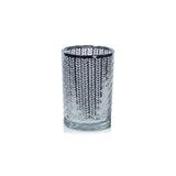 Laser-Etched Metallic Glass Hurricane Candle Holder by The Favorites