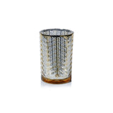 Laser-Etched Metallic Glass Hurricane Candle Holder by The Favorites