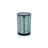 Laser-Etched Metallic Glass Hurricane Candle Holder by The Favorites
