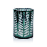 Laser-Etched Metallic Glass Hurricane Candle Holder by The Favorites