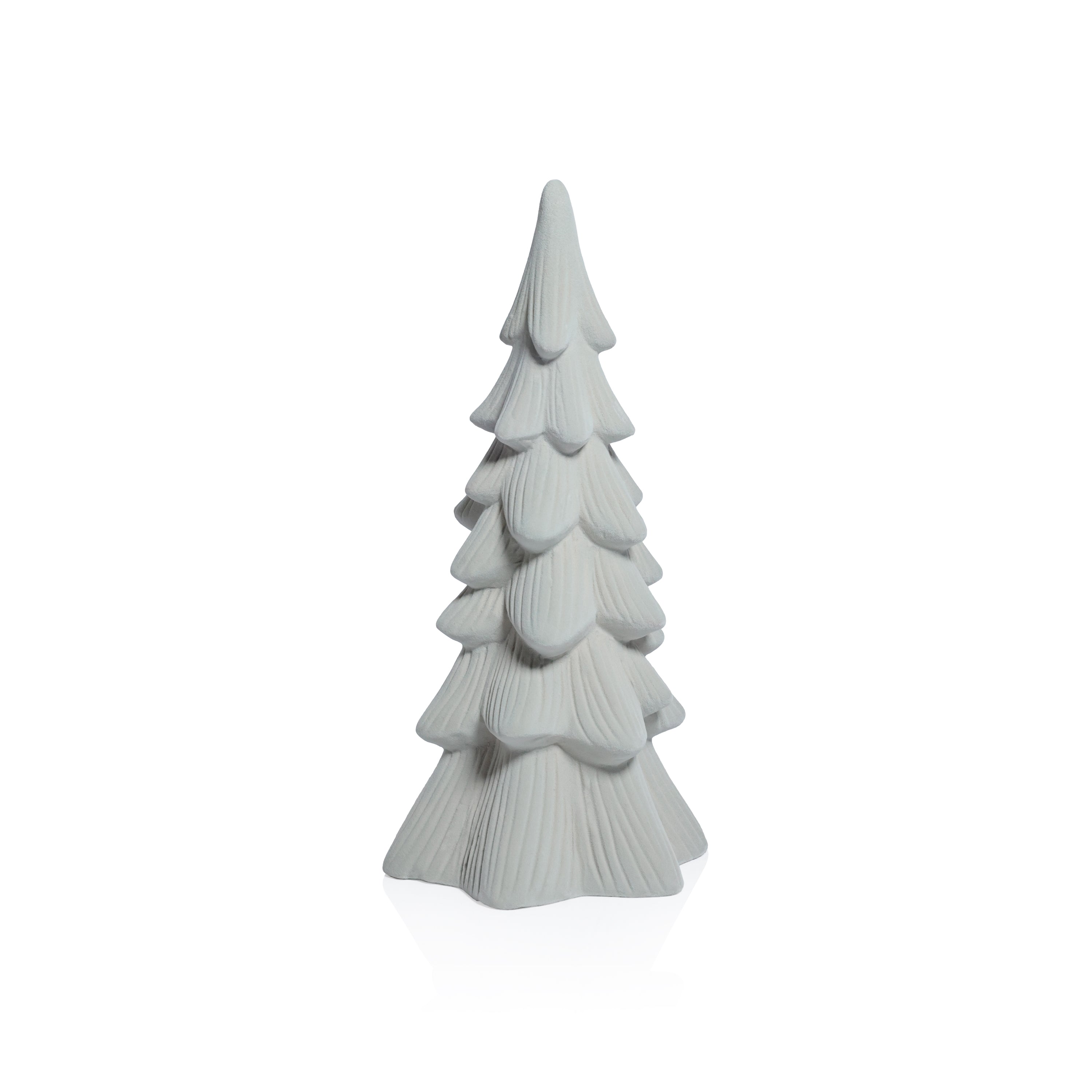 Snow-Covered Flocked Ceramic Decorative Trees, Holiday Tabletop Décor, Set of 4 by The Favorites
