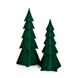 Flocked Decorative Trees - Holiday Tabletop Décor, Set of 4