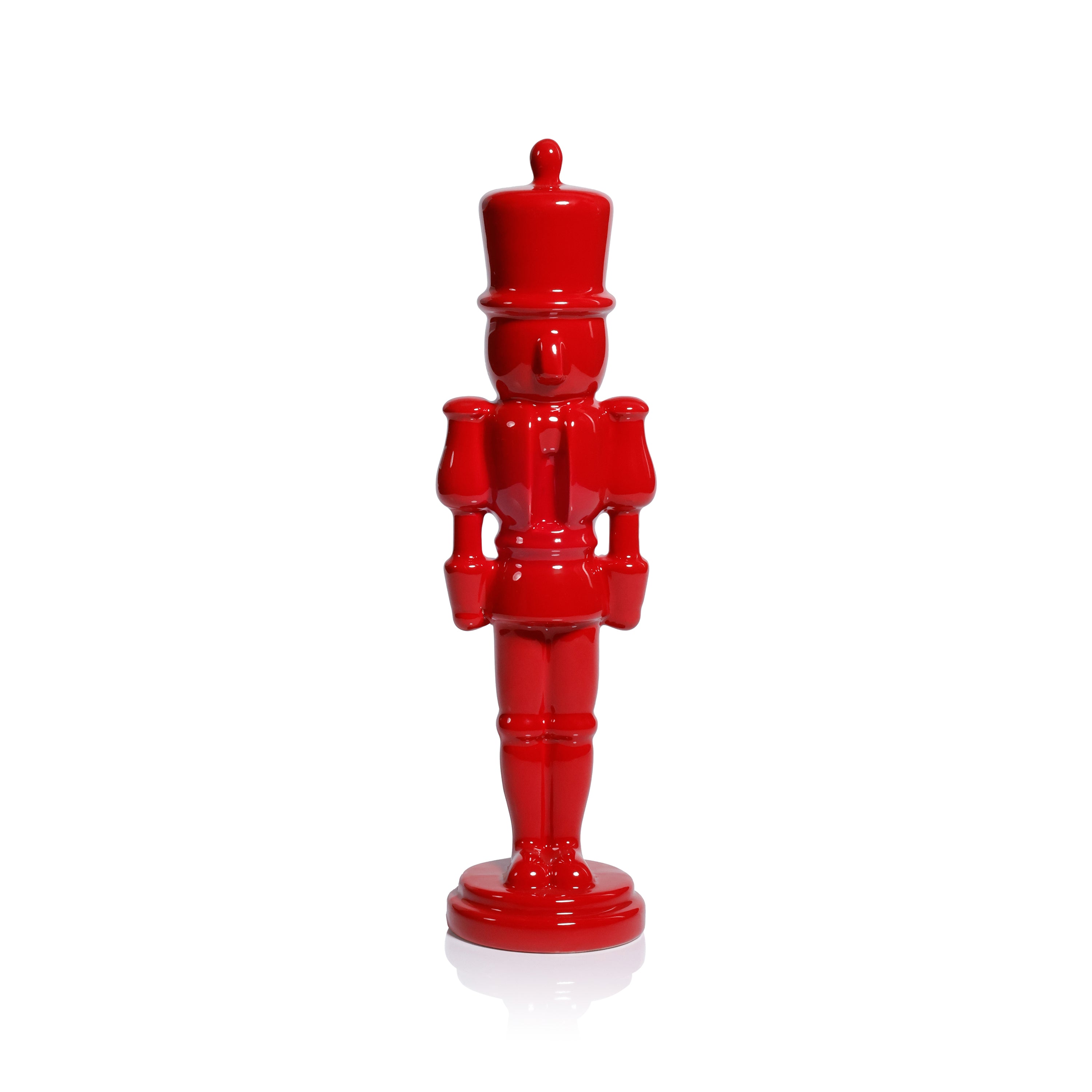 Hartwin Ceramic Red Nutcracker Figurines, Holiday Tabletop Décor, 2-Piece Set by The Favorites