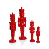 Hartwin Ceramic Red Nutcracker Figurines, Holiday Tabletop Décor, 2-Piece Set