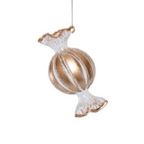 Wrapped Candy Glass Holiday Ornaments, 12 Hanging Pieces (6 Sets of 2)