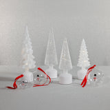 LED Glass Rotating Tree, Holiday Lighted Table Décor